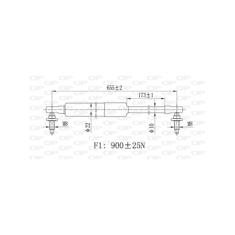 Molla A Gas Portellone posteriore destro/Sinistro per Chrysler-Dodge Voyager-Caravan GSR6458.00