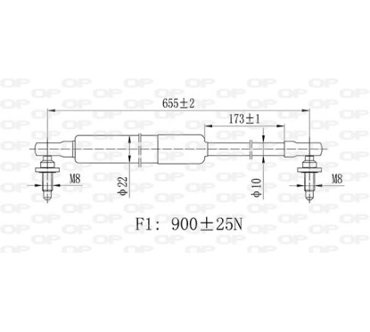Molla A Gas Portellone posteriore destro/Sinistro per Chrysler-Dodge Voyager-Caravan GSR6458.00 - 80-GSR6458.00 -