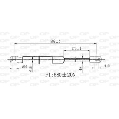 Molla A Gas Portellone posteriore destro/Sinistro per Bmw 5 (E60/E61) e 5 (E60N/E61N) GSR6459.00