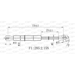Molla A Gas Cofano anteriore per Volkswagen Golf (VII), Golf (VII) Gti-Gtd e Golf (VII.2) e altri modelli GSR6460.00