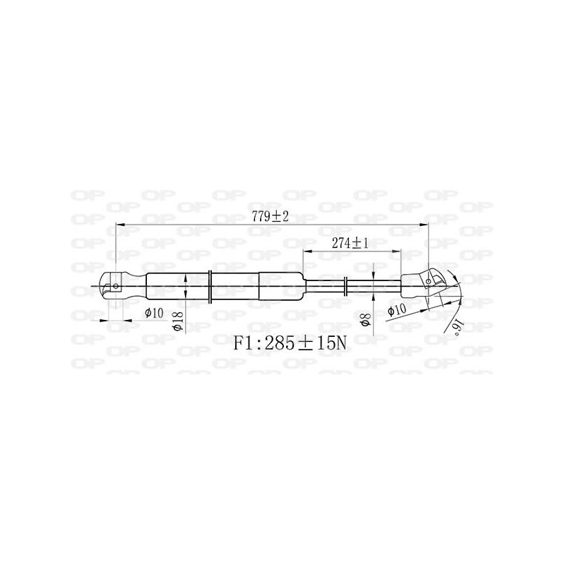 Molla A Gas Cofano anteriore per Volkswagen Golf (VII), Golf (VII) Gti-Gtd e Golf (VII.2) e altri modelli GSR6460.00