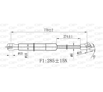 Molla A Gas Cofano anteriore per Volkswagen Golf (VII), Golf (VII) Gti-Gtd e Golf (VII.2) e altri modelli GSR6460.00 -