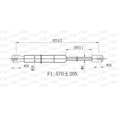 Molla A Gas Cofano anteriore destro/Sinistro per Renault Clio GSR6461.00 - 80-GSR6461.00 - 80-GSR6461.00