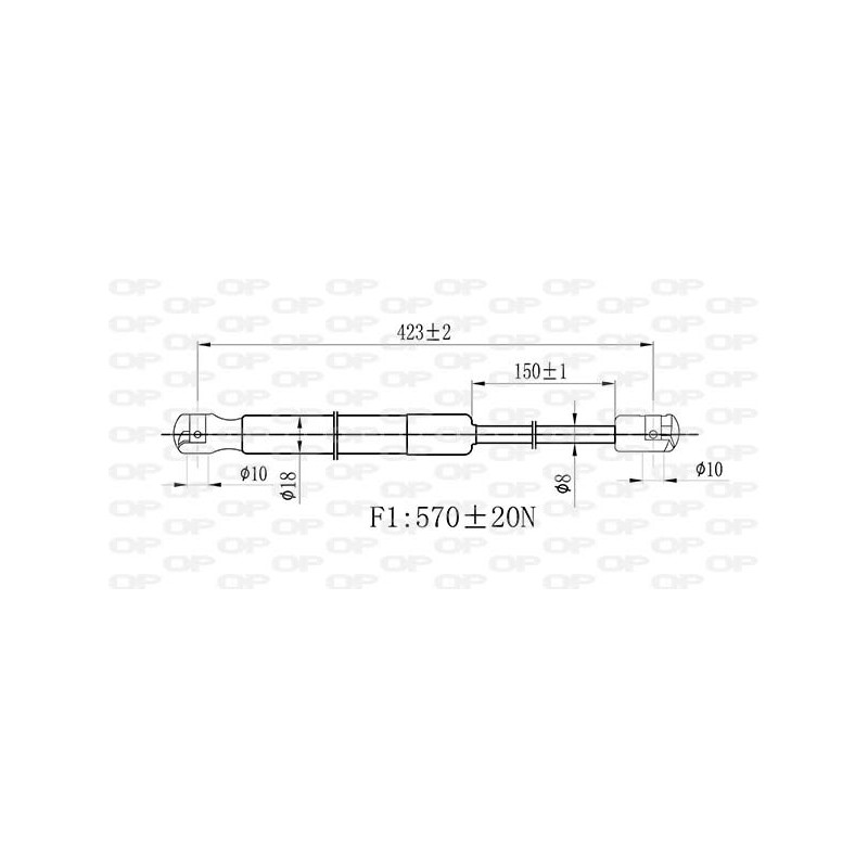 Molla A Gas Cofano anteriore destro/Sinistro per Renault Clio GSR6461.00