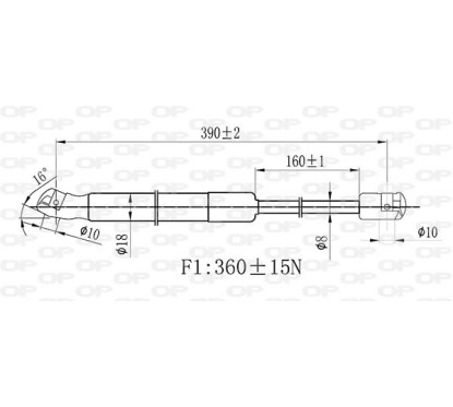 Molla A Gas Cofano anteriore destro/Sinistro per Volkswagen Transporter (T5) e Transporter (T6) GSR6467.00 - 80-GSR6467.00 -