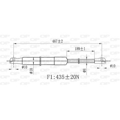 Molla A Gas Portellone posteriore destro/Sinistro per Peugeot 208 GSR6470.00 - 80-GSR6470.00 - 80-GSR6470.00