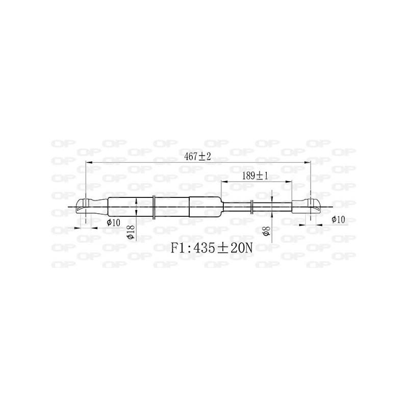 Molla A Gas Portellone posteriore destro/Sinistro per Peugeot 208 GSR6470.00