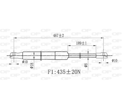 Molla A Gas Portellone posteriore destro/Sinistro per Peugeot 208 GSR6470.00 - 80-GSR6470.00 - 80-GSR6470.00