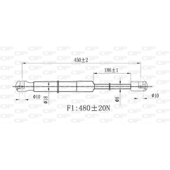 Molla A Gas Portellone posteriore destro/Sinistro per Fiat 500X (334), 500X (Cross/Trekking) e Doblo GSR6511.00
