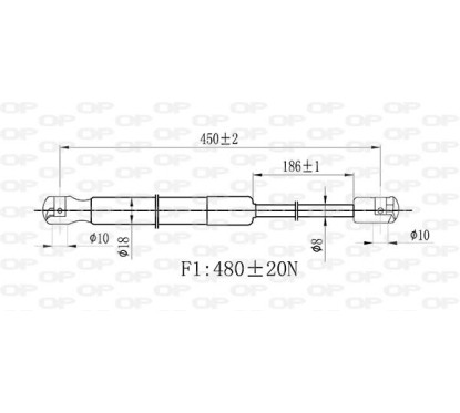Molla A Gas Portellone posteriore destro/Sinistro per Fiat 500X (334), 500X (Cross/Trekking) e Doblo GSR6511.00 -