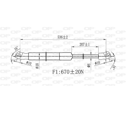 Molla A Gas Portellone posteriore destro/Sinistro per Volkswagen Golf (VII) GSR6515.00 - 80-GSR6515.00 - 80-GSR6515.00
