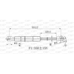 Molla A Gas Cofano anteriore destro/Sinistro per Alfa Romeo 147 (937) e Gt GSR6526.00 - 80-GSR6526.00 - 80-GSR6526.00
