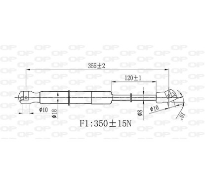 Molla A Gas Cofano anteriore destro/Sinistro per Alfa Romeo 147 (937) e Gt GSR6526.00 - 80-GSR6526.00 - 80-GSR6526.00