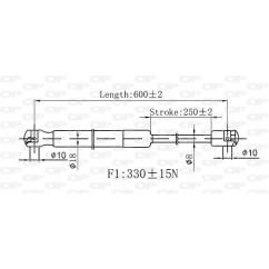 Molla A Gas Portellone posteriore destro/Sinistro per Volkswagen New Beetle GSR6536.00
