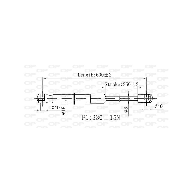 Molla A Gas Portellone posteriore destro/Sinistro per Volkswagen New Beetle GSR6536.00