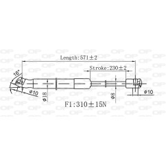 Molla A Gas Portellone posteriore destro/Sinistro per Hyundai I30 GSR6541.00