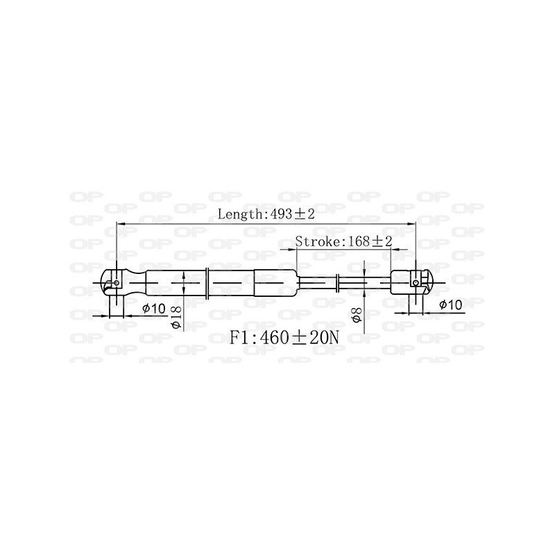Molla A Gas Portellone posteriore destro/Sinistro per Mini Countryman (R60) GSR6544.00