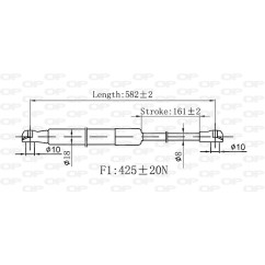 Molla A Gas Portellone posteriore destro/Sinistro per Nissan Note GSR6547.00 - 80-GSR6547.00 - 80-GSR6547.00