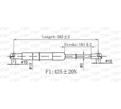 Molla A Gas Portellone posteriore destro/Sinistro per Nissan Note GSR6547.00 - 80-GSR6547.00 - 80-GSR6547.00