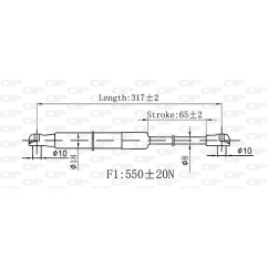 Molla A Gas Lunotto posteriore destro/Sinistro per Volkswagen Touareg GSR6552.00 - 80-GSR6552.00 - 80-GSR6552.00