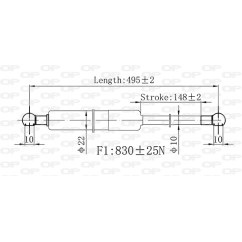 Molla A Gas Portellone posteriore destro/Sinistro per Nissan Pathfinder GSR6553.00 - 80-GSR6553.00 - 80-GSR6553.00