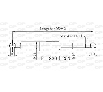 Molla A Gas Portellone posteriore destro/Sinistro per Nissan Pathfinder GSR6553.00 - 80-GSR6553.00 - 80-GSR6553.00