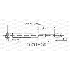 Molla A Gas Portellone posteriore destro/Sinistro per Peugeot 508 GSR6554.00