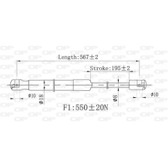 Molla A Gas Portellone posteriore destro/Sinistro per Kia Sportage GSR6555.00