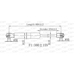 Molla A Gas Portellone posteriore destro/Sinistro per Hyundai Atos (Mx) GSR6564.00 - 80-GSR6564.00 - 80-GSR6564.00