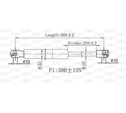 Molla A Gas Portellone posteriore destro/Sinistro per Hyundai Atos (Mx) GSR6564.00 - 80-GSR6564.00 - 80-GSR6564.00