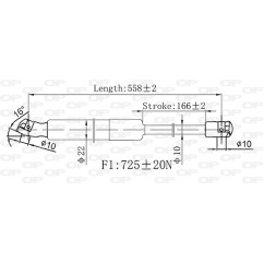 Molla A Gas Portellone posteriore destro/Sinistro per Mercedes Classe M (W164) GSR6566.00 - 80-GSR6566.00 - 80-GSR6566.00