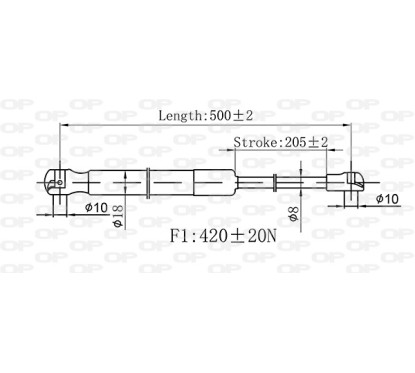 Molla A Gas Portellone posteriore destro/Sinistro per Seat Altea GSR6568.00