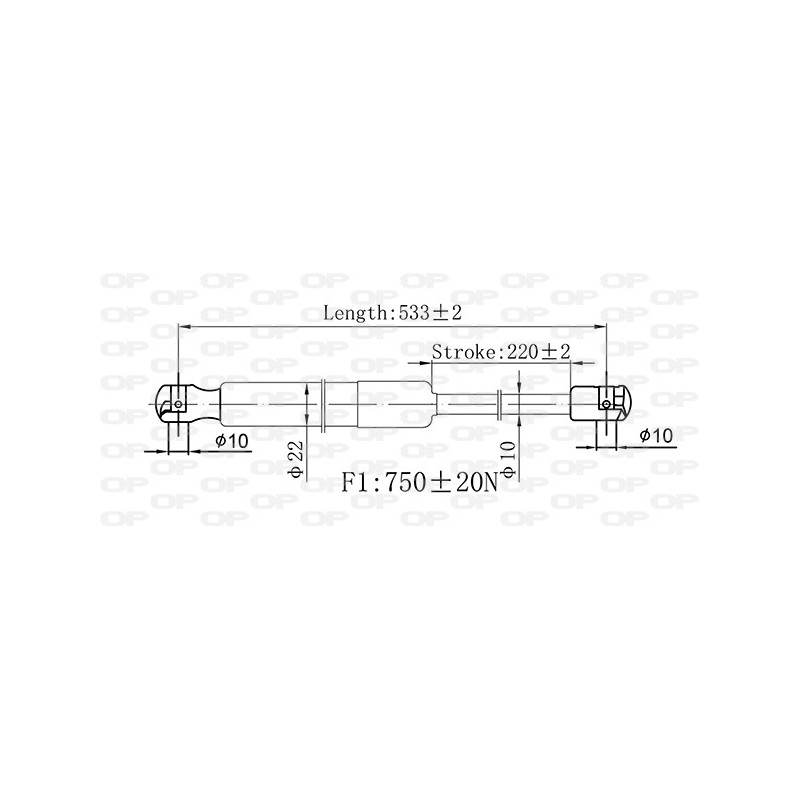 Molla A Gas Portellone posteriore destro/Sinistro per Renault Modus e Modus/Grand Modus GSR6570.00