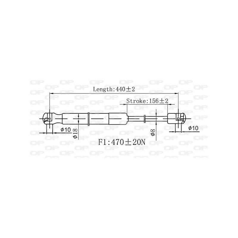 Molla A Gas Portellone posteriore destro/Sinistro per Mitsubishi Colt GSR6576.00