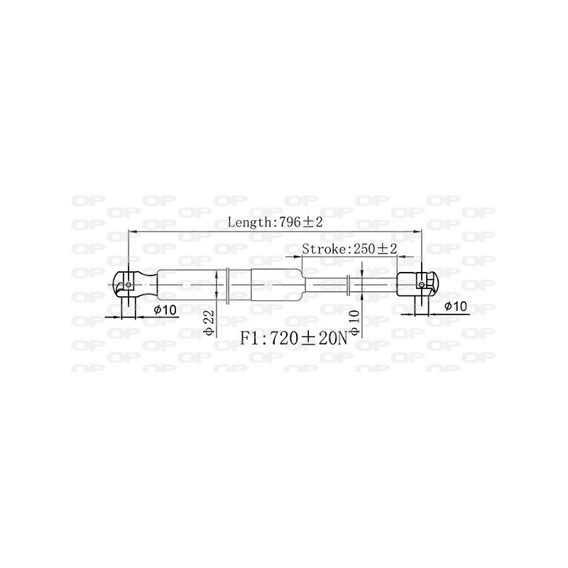 Molla A Gas Portellone posteriore destro/Sinistro per Fiat Doblo e Opel Combo GSR6577.00