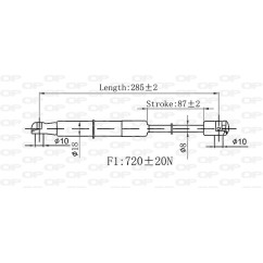 Molla A Gas Cofano anteriore destro/Sinistro per Bmw X3 (E83) GSR6578.00 - 80-GSR6578.00 - 80-GSR6578.00