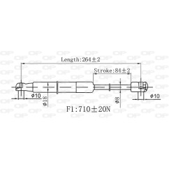 Molla A Gas Cofano anteriore destro/Sinistro per Renault Scenic-Grand Scenic (X-Mod) GSR6586.00 - 80-GSR6586.00 -