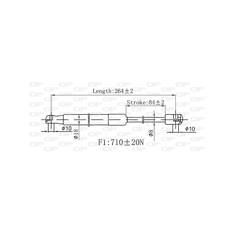 Molla A Gas Cofano anteriore destro/Sinistro per Renault Scenic-Grand Scenic (X-Mod) GSR6586.00