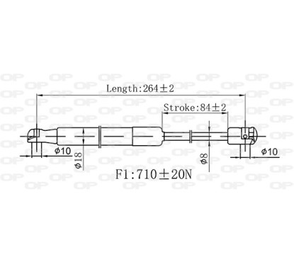 Molla A Gas Cofano anteriore destro/Sinistro per Renault Scenic-Grand Scenic (X-Mod) GSR6586.00 - 80-GSR6586.00 -
