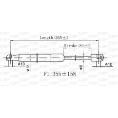 Molla A Gas Cofano anteriore destro/Sinistro per Renault Scenic-Grand Scenic (X-Mod) GSR6587.00 - 80-GSR6587.00 -
