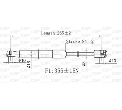 Molla A Gas Cofano anteriore destro/Sinistro per Renault Scenic-Grand Scenic (X-Mod) GSR6587.00 - 80-GSR6587.00 -