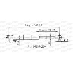Molla A Gas Cofano anteriore destro/Sinistro per Fiat Talento, Nissan NV300 e Opel Vivaro e altri modelli GSR6590.00 -