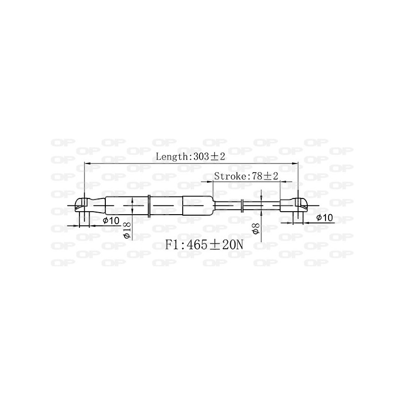 Molla A Gas Cofano anteriore destro/Sinistro per Fiat Talento, Nissan NV300 e Opel Vivaro e altri modelli GSR6590.00