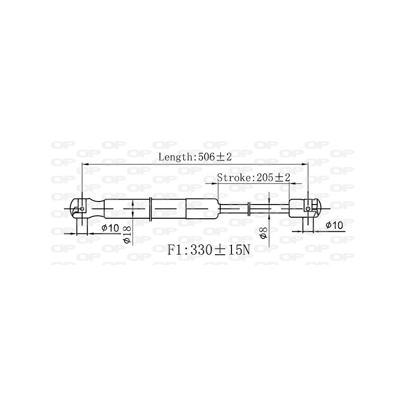 Molla A Gas Portellone posteriore destro/Sinistro per Renault Twingo GSR6591.00