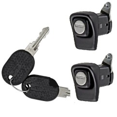 Coppia Maniglie Porta Esterna anteriore destro+Sinistro Nera (Con Chiave) 1989- per Fiat Panda AL80341B - 31-AL80341B -