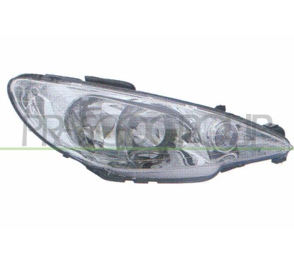 Proiettore destro H7+H7 Ele.senza Motore per Peugeot 206 PG0094903