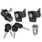 Coppia Maniglie Porta Esterne anteriore destro+Sinistro+Portellone+Avviamento Nera (Con Chiave) dal 1989 per Fiat Panda AL85104