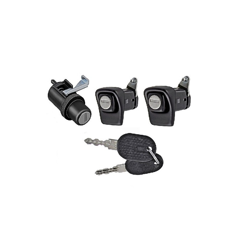 Coppia Maniglie Porta Esterne anteriore destro+Sinistro+Portellone Nera (Con Chiave) dal 1989 per Fiat Panda AL8595