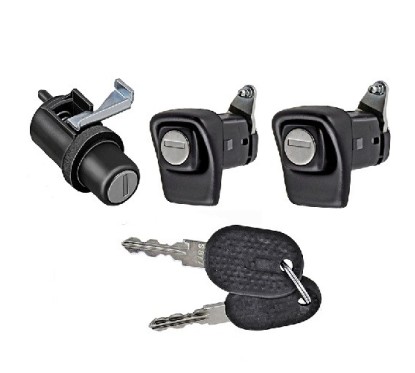 Coppia Maniglie Porta Esterne anteriore destro+Sinistro+Portellone Nera (Con Chiave) dal 1989 per Fiat Panda AL8595 -