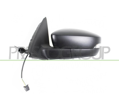 Retrovisore sinistro A Cavi Nero Convesso Cromato C/Fanale per Skoda Fabia SK3287104
